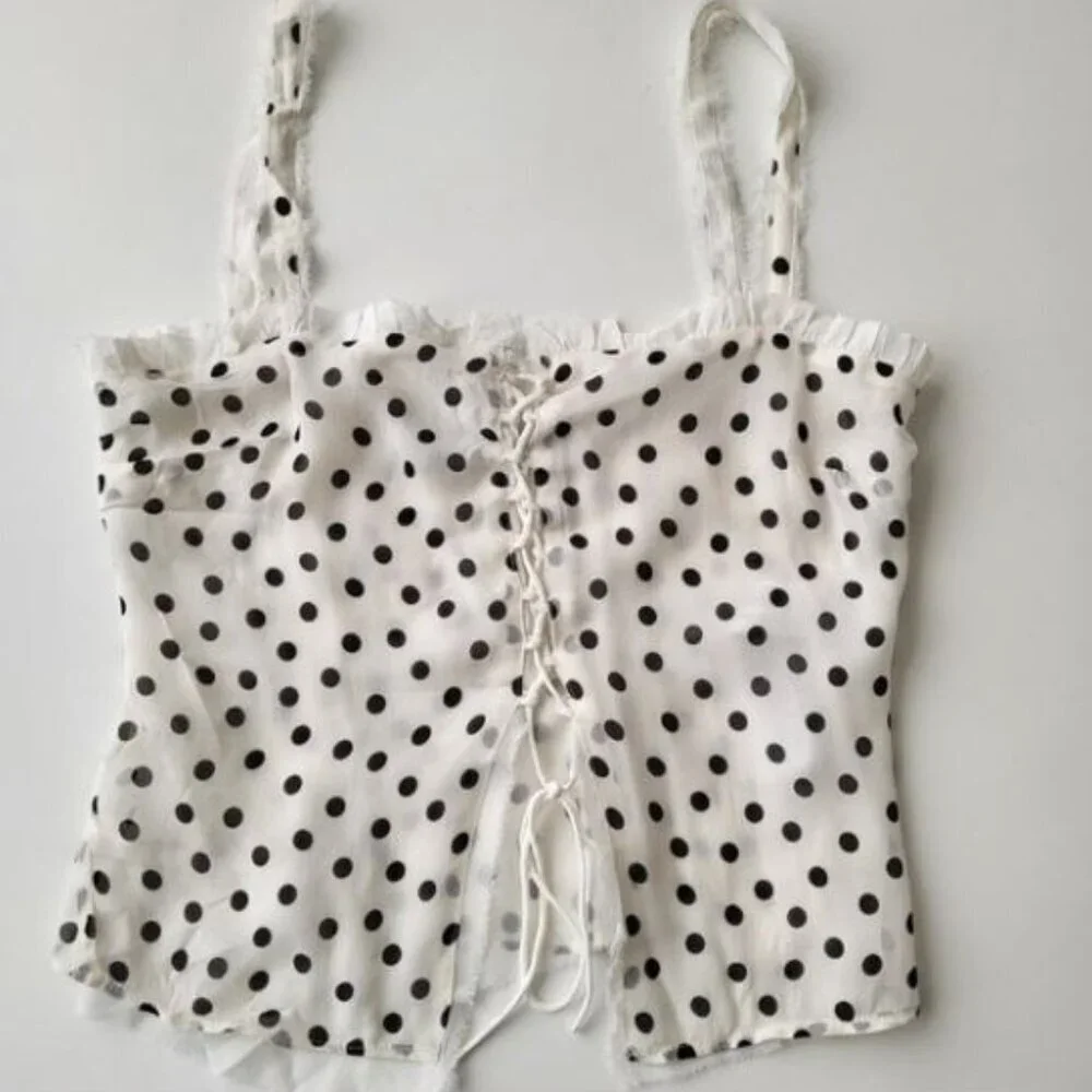 ZARA STUDIO LIMITED EDITION POLKA DOT TOP SIZE S 3643/741/251 - Picture 4 of 7